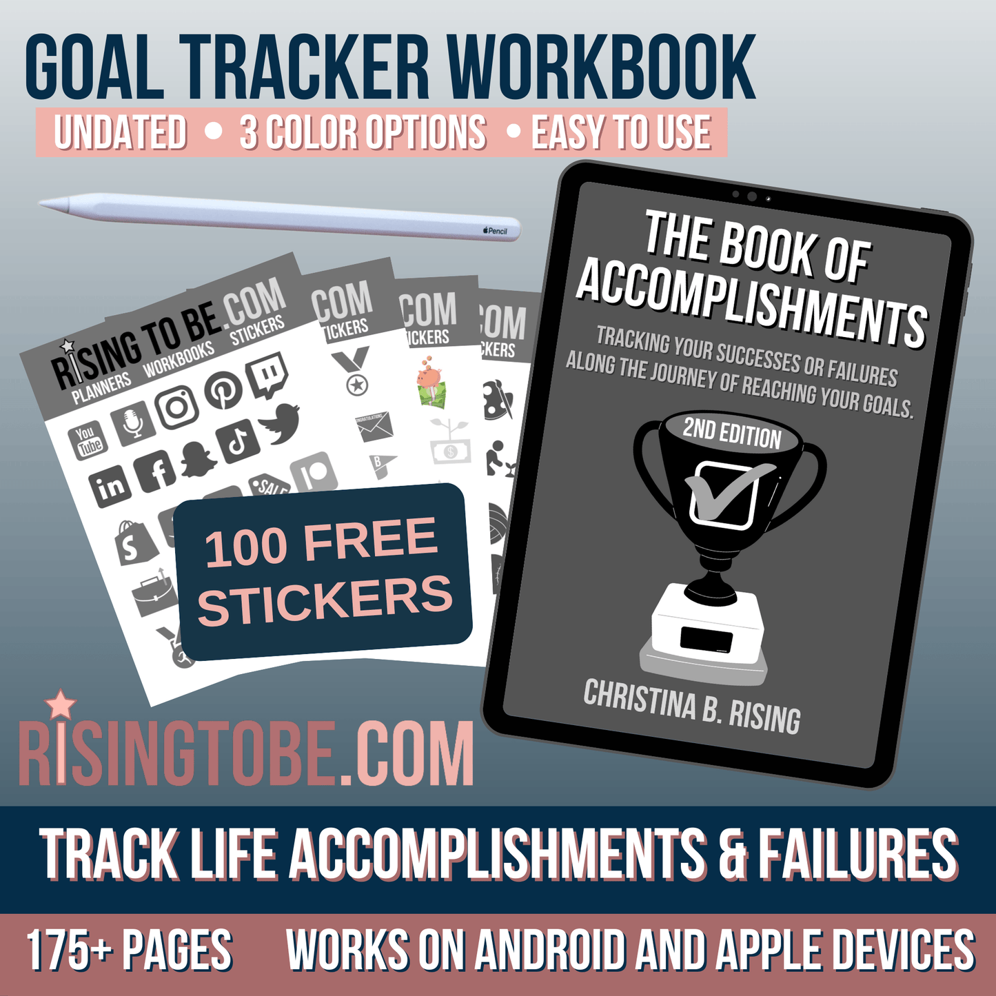 Goal Tracker Workbook | 100+ Stickers