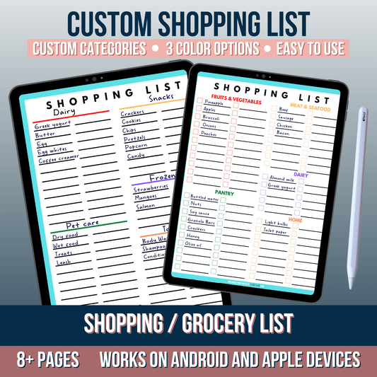 Custom Grocery List