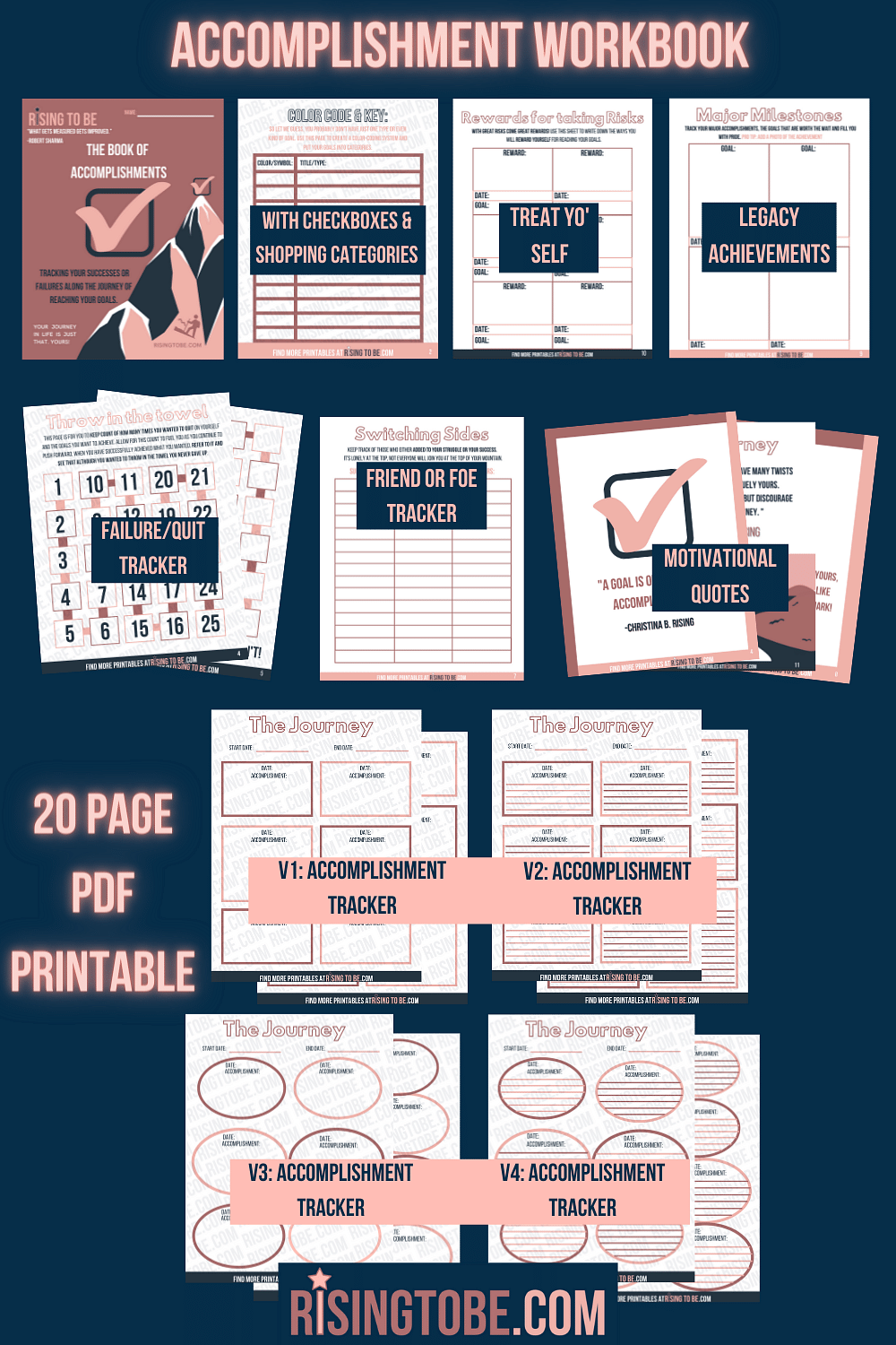 Goals To Greatness Planner Bundle | 100+ Stickers