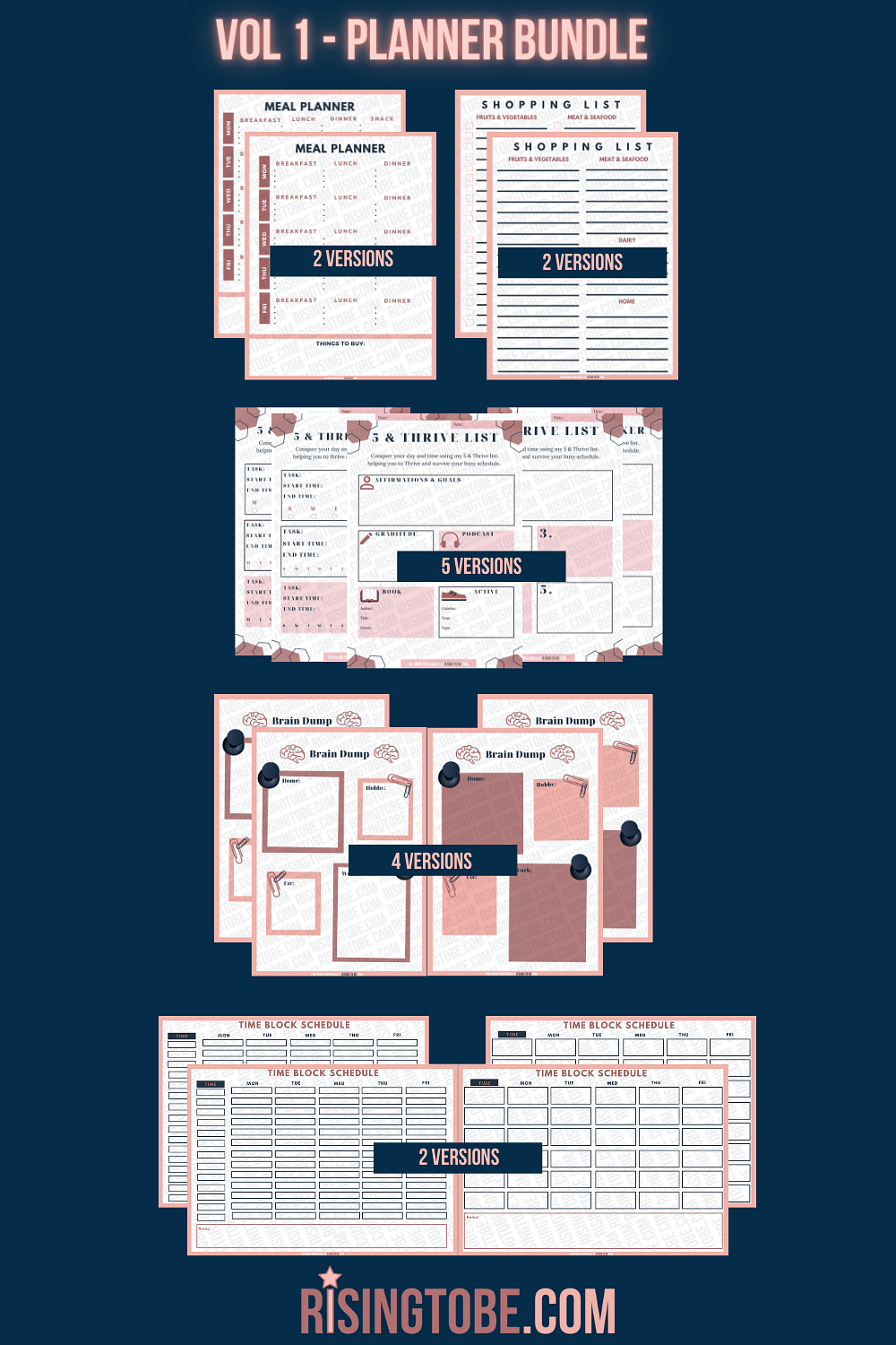 Printable Planner Bundle Vol 1