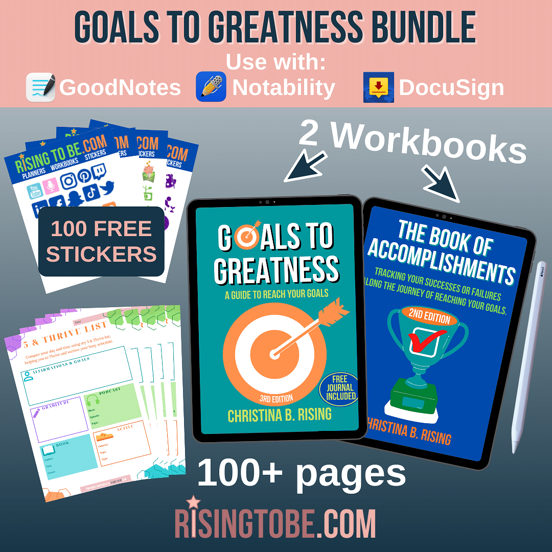 Goals To Greatness Planner Bundle | 100+ Stickers